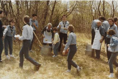 Skavtske obljube v Doberdobu. 1985