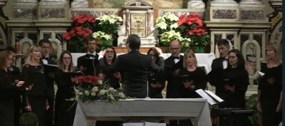 Božični koncert društev Jadro in Tržič v Ronkah